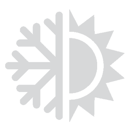 split image with half snowflake and half sunshine